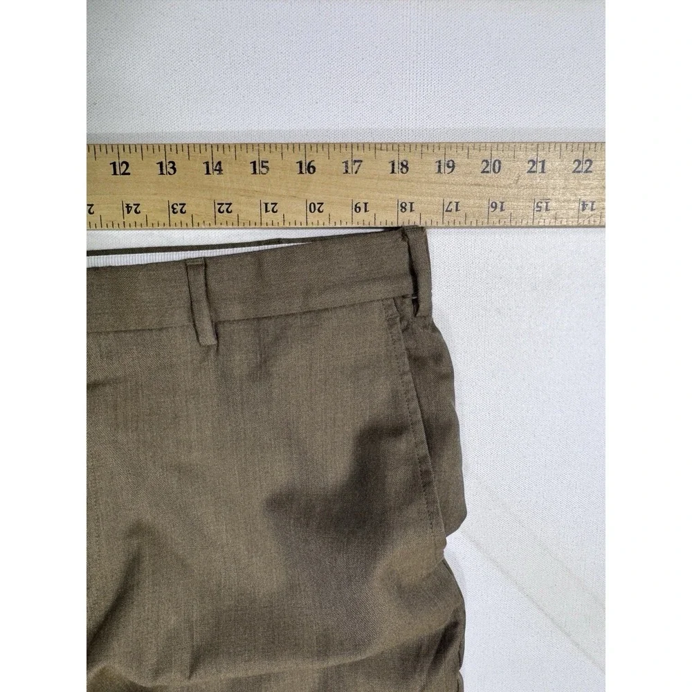 Santorelli Romeo Men’s 38 (37x30) Tobacco Wool Dress Pants Slacks Italy Luxury